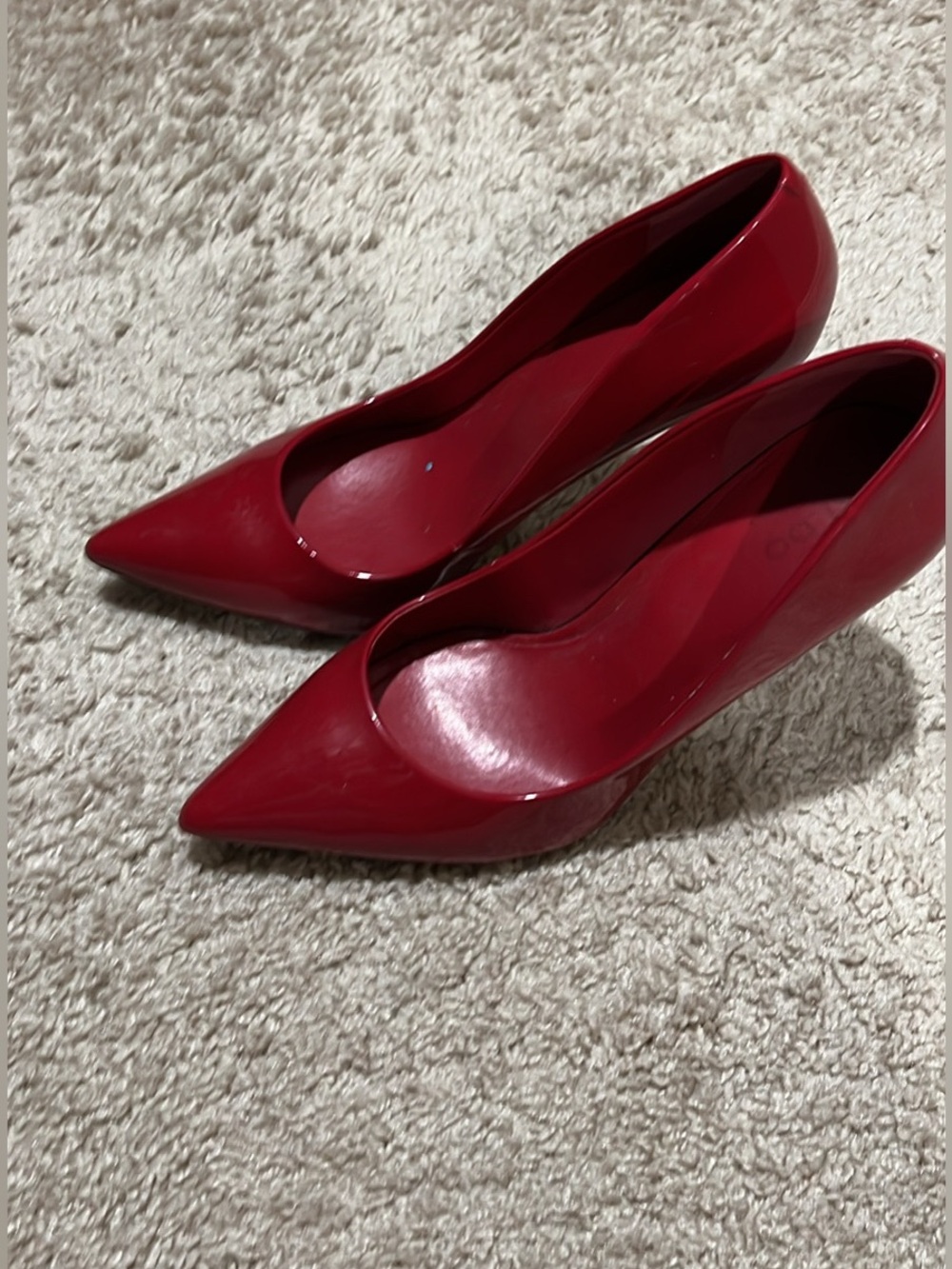 Aldo Red Patent Pointed-Toe Pumps